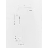 Душевая стойка-зонт со смесителем OUTE T40294