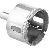 Коронка с центрирующим сверлом по стеклу и керамике (45х55 мм) Vertextools 336-45-55