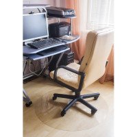 Защитный коврик под кресло BSL-office круглый, прозрачный, поликарбонат, гладкий 1010D10000