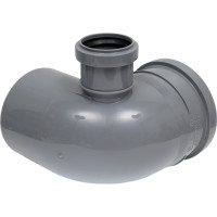 Отвод ПОЛИТЭК 110х90 градусов с выходом 50, правый 300111050П