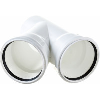 Тройник для бесшумной канализации ПОЛИТЭК из ПП, диаметр 110х110/45 градусов 200111145