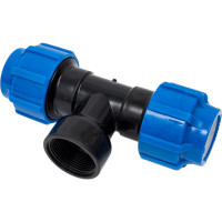 Тройник с внутренней резьбой Политэк 40х1 1/2х40 ТПК-АКВА 52411240