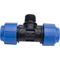 Тройник с наружной резьбой Политэк 25х3/4х25 ТПК-АКВА 51253425