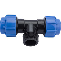 Тройник с наружной резьбой Политэк 50х2х50 ТПК-АКВА 51500250