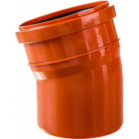 Отвод ПОЛИТЭК 110 мм, 15 градусов 200211015