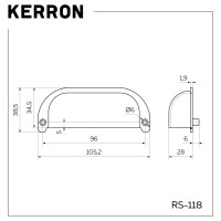 Ручка-ракушка KERRON 96 мм, чернёный старинный цинк RS-118-96 BAZ
