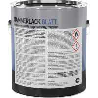 Эмаль на ржавчину Dufa Premium HAMMERLACK гладкая, RAL 9005 черный 2,5 л Н0000004455