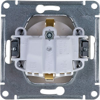 Розетка Systeme Electric Glossa Алюминий с заземлением со шторками GSL000345