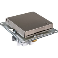 Розетка Systeme Electric AtlasDesign Шампань с заземлением, со шторками, с крышкой, 16А ATN000546