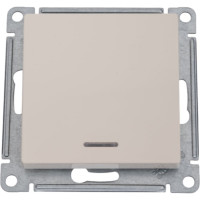 1-клавишный переключатель Systeme Electric AtlasDesign Бежевый с подсветкой, сх.6а, 10АХ ATN000263