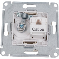 Розетка 2-ая ТВ + компьютерная RJ45 Systeme Electric (Schneider Electric) Atlasdesign бежевый кат. 5Е ATN000289