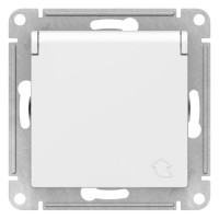 Розетка Systeme Electric AtlasDesign Белый с заземлением со шторками с крышкой, 16А, IP20 ATN000146