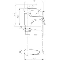 Смеситель для раковины Профсан ПСМ тип См-УмОЦБА PSM-740-072