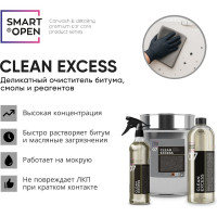 Деликатный очиститель битума и смолы Smart Open очиститель кузова CLEAN EXCESS 07 (Клин Эксес)0,5л 150705
