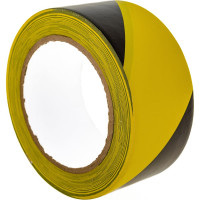 ПВХ лента для разметки Mehlhose GmbH толщина 150 мкм, цвет желто-черный 50 мм х 33 м KMSW05033