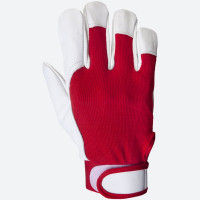 Кожаные перчатки монтажника Jeta Safety, манжета велкро, размер М/8, JLE301-8/M