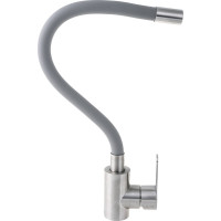 Кухонный смеситель OUTE с гибким изливом серый T40193B-5
