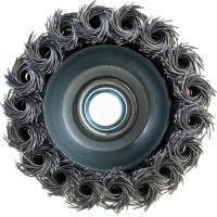 Щетка-чашка (75 мм; М14; крученая проволока) для УШМ vertextools 12200-075