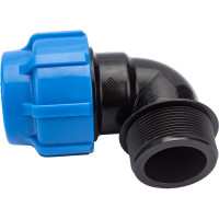 Отвод с наружной резьбой Политэк 50х2 ТПК-АКВА 50015002