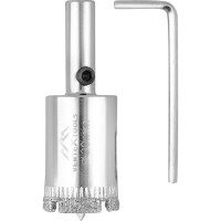 Коронка с центрирующим сверлом по стеклу и керамике (20Х55 мм) Vertextools 336-20-55