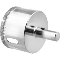 Коронка с центрирующим сверлом по стеклу и керамике (45х55 мм) Vertextools 336-45-55