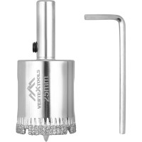 Коронка с центрирующим сверлом по стеклу и керамике (25х55 мм) Vertextools 336-25-55