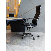 Защитный коврик для напольных покрытий BSL-office, поликарбонат, 90х120 см, глянец, толщина 1 мм 1010091200