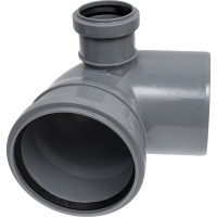 Отвод ПОЛИТЭК 110х90 градусов с выходом 50, правый 300111050П