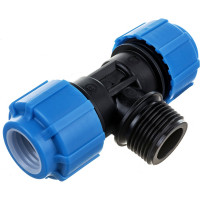 Тройник с наружной резьбой Политэк 25х1х25 ТПК-АКВА 51250125