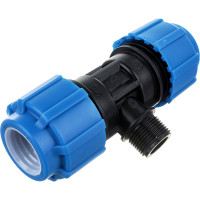 Тройник с наружной резьбой Политэк 32х3/4х32 ТПК-АКВА 51323432