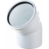 Отвод ПОЛИТЭК для бесшумной канализации из ПП, диаметр 110х45 град. 100001145