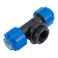 Тройник с внутренней резьбой Политэк 20х3/4х20 ТПК-АКВА 52203420