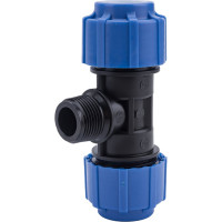 Тройник с наружной резьбой Политэк 25х3/4х25 ТПК-АКВА 51253425