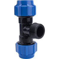 Тройник с наружной резьбой Политэк 50х2х50 ТПК-АКВА 51500250