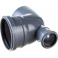 Отвод ПОЛИТЭК 110х90 градусов, с выходом 50, прямой 300111050