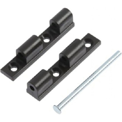 Шарнир ПВХ с металлическим стержнем для москитной сетки Метизик коричневая петля 4223.05