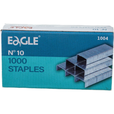 Eagle Скобы № 10 серебро металл 1000 шт 1004