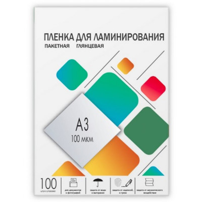 ГЕЛЕОС Пленка-заготовка A3, 303х426мм, 100 мкм, глянцевая 100шт, для ламинирования LPA3-100