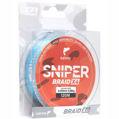 Плетеная леска Salmo Sniper BRAID Blue 091/020 4927-020