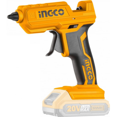 INGCO Аккумуляторный клеевой пистолет 20В Li-Ion CGGLI2001