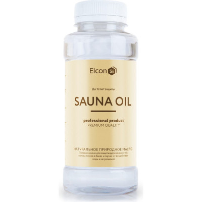 Elcon Масло для дерева/ масло по дереву/ масло для полка Sauna Oil, 0,25 л, 00-00002954