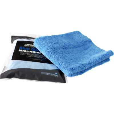 MaxShine Микрофибровое полотенце без краев, голубое, 380 г/м2, 40x60 см 015855