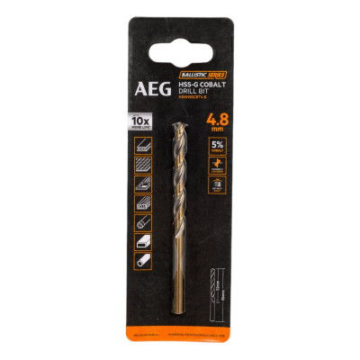 AEG Сверло с кобальтом 1шт.4.8х86mm AAKHSSCBT4-8 4932479331