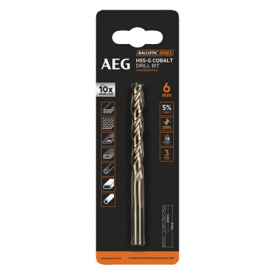 AEG Сверло с кобальтом 1шт.6.0х93mm AAKHSSCBT6-0 4932479334