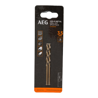 AEG Сверла HSS-G 2шт.3.5mm AAKHSSG035 4932479307
