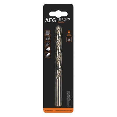 AEG Сверло HSS-G 1шт.9mm AAKHSSG09 4932479316