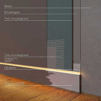 Напольный плинтус Decor-Dizayn ударопрочный влагостойкий под покраску 80Х13Х2000 мм DD708