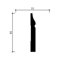 Напольный плинтус Decor-Dizayn ударопрочный влагостойкий под покраску 82Х12Х2000 мм DD48