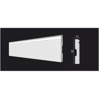 Напольный плинтус Decor-Dizayn ударопрочный влагостойкий под покраску 82Х13Х2000 мм DD49