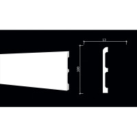 Напольный плинтус Decor-Dizayn ударопрочный влагостойкий под покраску 100Х13Х2000 мм DD707